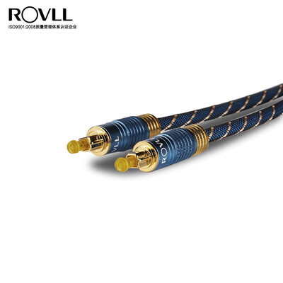 

Rover ROVLL digital optical audio cable zinc alloy square mouth high fidelity amplifier DVD home theater audio speaker cable 1 m RVAFLBU1810 blue