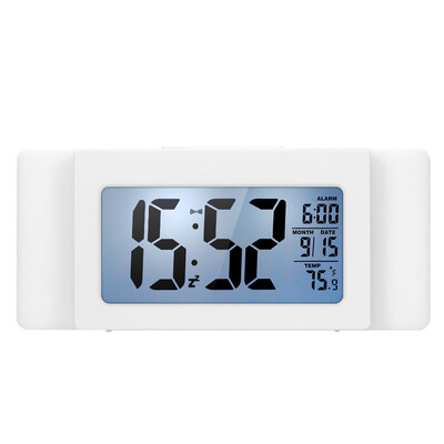 

Intelligent Light Sense Smart Clock Digital LCD Backlight Thermometer Alarm Clock with Snooze Function--Black
