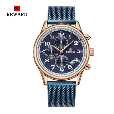 

REWARD 63064 Men Waterproof Quartz Net With Business Watch