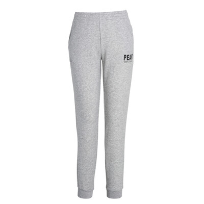 

PEAK womens trousers autumn&winter new knit plus velvet fashion feet pants sports training pants DF383072 light flower gray X2L code