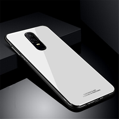

Goowiiz Phone Case For OnePlus 5T66T Luxury Fashion Tempered Glass Slim Cover Soft edge Anti fall