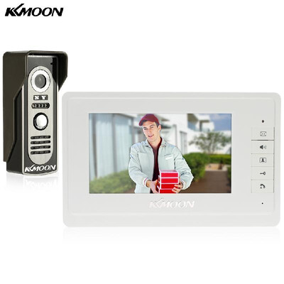 

7 Wired Video Door Phone System Visual Intercom Doorbell with 1800x480 Indoor Monitor 1700TVL Outdoor Camera Support Unlock I