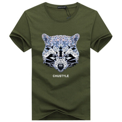 

2018 Men Fashion Summer cotton 3D T shirt Printed Short Sleeve Round Neck Slim casual T-shirt hot