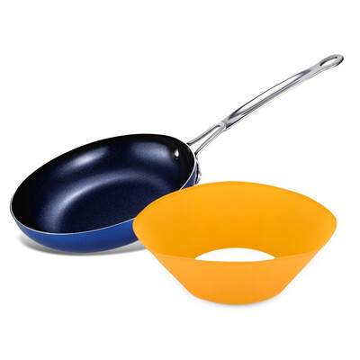 

24CM Nonstick Frying Pan Oil Splash Proof Cover for Kicthen The Pan with Oil Splash Proof Cover