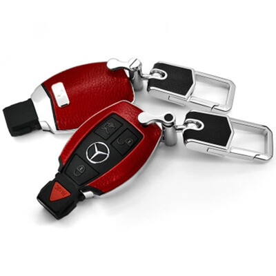 

Top Layer Leather Car Key Case For Benz GLCEBGLEGLK180L200L260L Car Key Cover Shell Car Keychain Car Styling