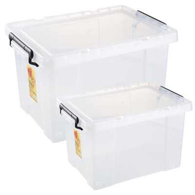 

VENGO Hannover plastic transparent pulley storage box storage box storage box MXL 2 packs about 98L