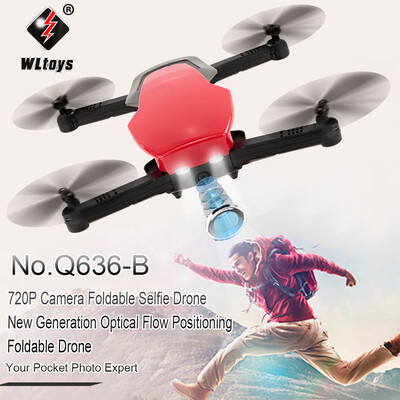 

Wltoys Q636-B 720P Wifi FPV Camera Foldable Selfie Drone G-Sensor Optical Flow Positioning Altitude Hold Drone Kids RC Toy