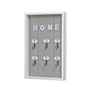 

UpperX Beige INS Scandinavian Style Wall Decor Handmade Wooden "HOME" Key Box Creative Key Box Wall Creative Room Decor