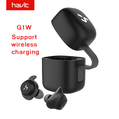 

Original HAVIT g1w Bluetooth Earphone True Wireless Sport headphone Waterproof Stereo Earbuds With Wireless Charging Features