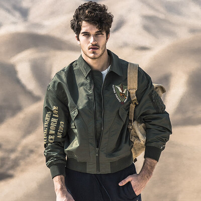 

AK mens clothing AKSERIES light retro CWU-45 short board flight jacket 1994210 Army Green
