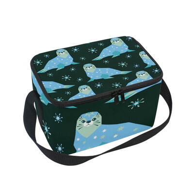 

ALAZA Lunch Box Insulated Lunch Bag Large Cooler Pattern With Seal Tote Bag