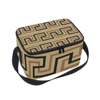 

ALAZA Insulated Lunch Box Yellow Mysterious Roma Lunch Bag for Men Women Portable Tote Bag Cooler Bag