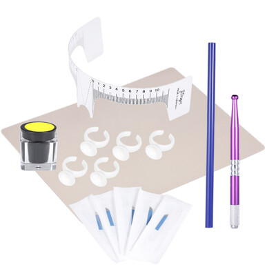 

Eyebrow Microblading Kit Eyebrow Tattoo Set With 5 Needles Eyebrow Ruler Eyebrow Pigment Practice Skin for Eyebrow Tattoo Permanen