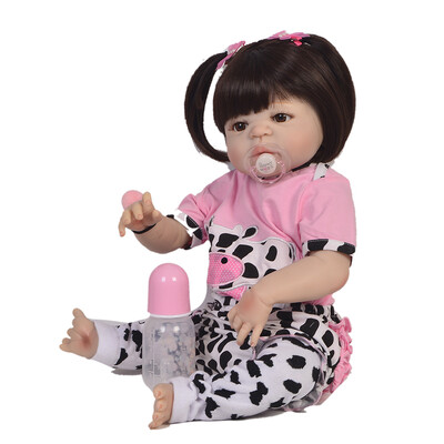 

Fashion 23 Inch 57 cm Full Silicone Body Reborn Dolls Newborn Girl Lifelike Babies Doll Toy For Kids Christmas Gift