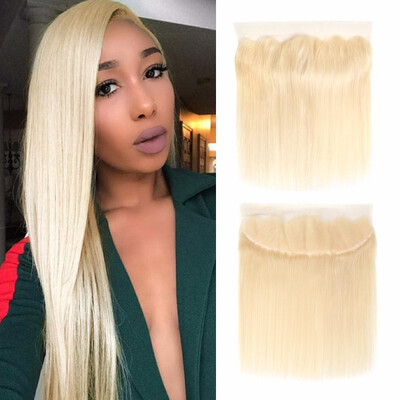 

Nami Hair Blonde 13x4 Lace Frontal Closure Brazilian Straight Remy Hair Color 613 Free Part Ear To Ear 100 Human Hair Closure