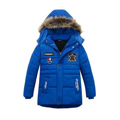

New Childrens Outerwear 2018 new Autumn Boy&Girl Winter Warm Hooded Coat Boys Clothes Children Jacket Fur Hooded Coat