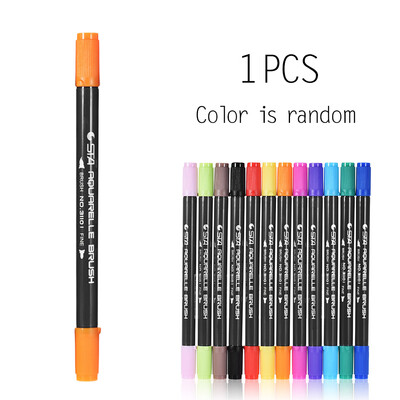 

1Pc Color Set Marker Marking Pen Twin Tip Brush Sketch Pens Water Based Ink for Graphic Manga Drawing Designing