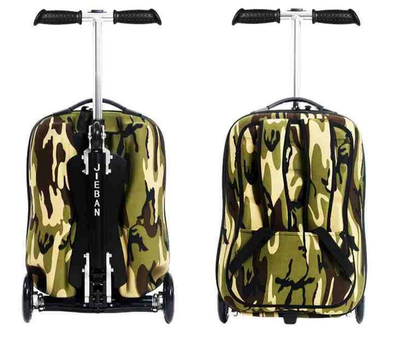 

Sports scooter pull lever case backpack student bag business travel boarding case suitcase detachable by turning