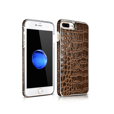 

phone shell Case For iphone 7 7plus 47 inch Electroplating Crocodile Embossed Genuine cow Leather Luxury Back Cover 55 inch