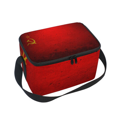 

ALAZA Flag Pattern Lunch Box Insulated Lunch Bag Large Cooler Tote Bag for Men Women Girls Boys