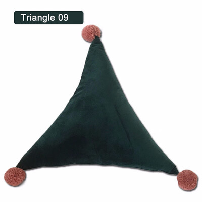 

New Simple Soft Velvet Pillow Seat Back Cushions TriangleRectangle Sofa Chair Home Living Room Car lumbar Decorative Pillows