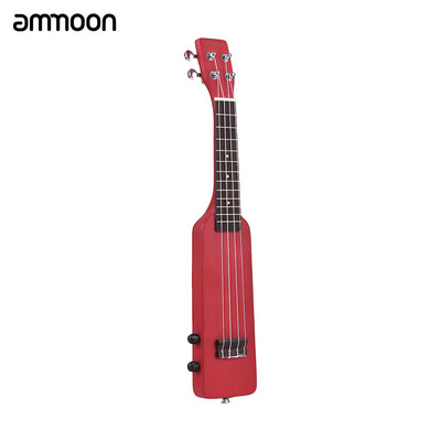 

ammoon Creative Bottle Shape 21" Solid Wood Okoume Electric Ukulele Ukelele Uke Kit with Tuner Carrying Bag 35mm Audio Cable 4pcs