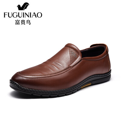 

FuGUINIAO business casual shoes mens comfortable low-cut fashion S993716 brown 39