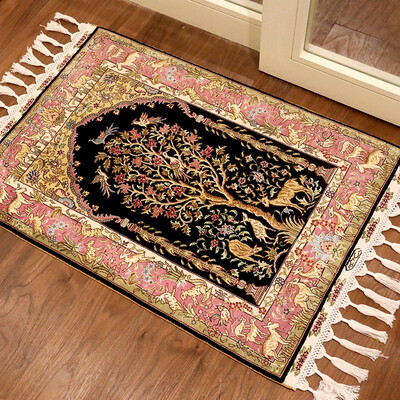 

FangCun 2x3 Hand knotted Carpet Tree Of Life Pattern Handmade Area Silk Rug for living rooms&offices FC020307
