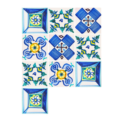 

10 PcsSet Self Adhesive Tile Stickers Art Decals Removable Wall Sticker Kitchen Backsplash Bathroom Home Tidy Protection