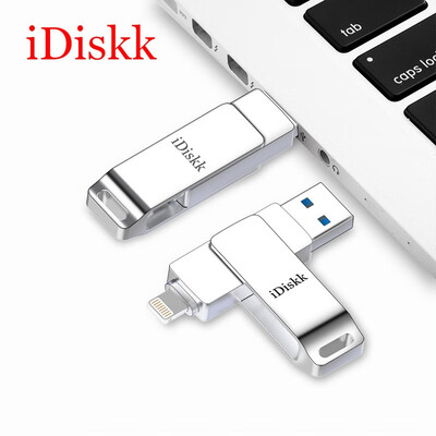 

iDiskk USB Flash Drive 32GB for LightningUSB 30 USB MFi Certificed Pen Drive for iPhone Use 2 in 1 OTG Memory Stick Flash Disk