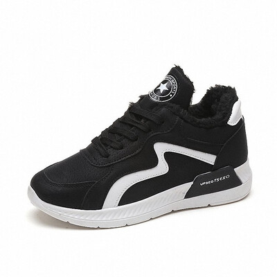 

2019 Top Women Casual Shoes Women Shoes Fashion Lace-Up Casual Flats Gray Shoes Winter Sneakers Platform Shoes Womens