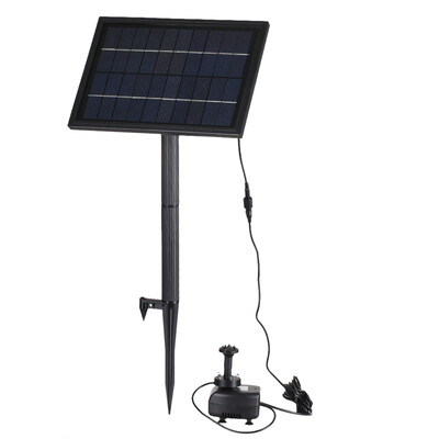 

Anself 10V 5W Solar Powered Brushless Water Pump Built-in Storage Battery Submersible Pump Fountain Garden Pond 200LH Lift 150cm