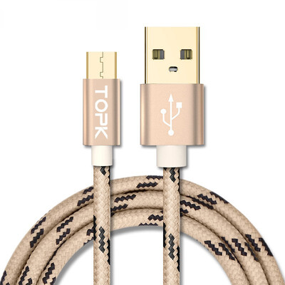 

TOPK Micro USB Cable 2A Fast Data Sync Charging Cable For Samsung Huawei Xiaomi LG Andriod Microusb Mobile Phone Cables