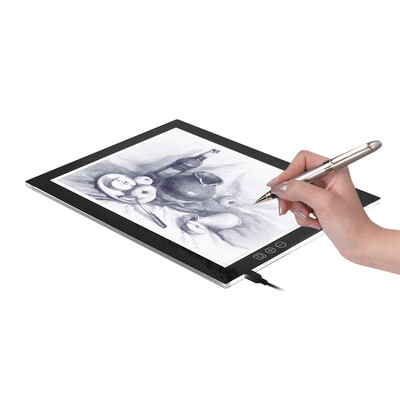 

Ultra-Thin Portable A4 LED Light Pad Tracer Stepless Dimming WhiteOrange Light Artcraft Tracing Light Box Copy Board Tablet for A