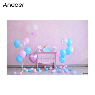 

Andoer 21 15m7 5ft First Birthday Backdrop Eiffel Tower Cake Balloon Photography Background Children Baby Girl Kids Photo