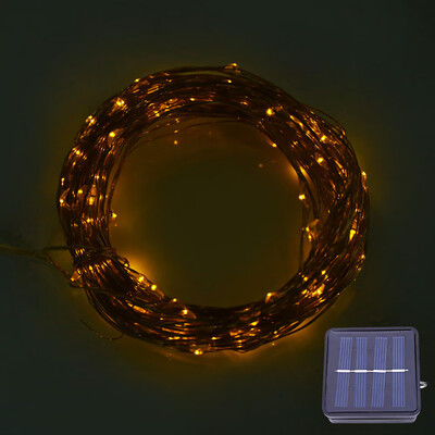

12M 120 LEDs Solar Powered Copper String Light for Decoration