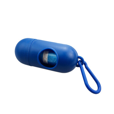 

Portable Capsule Design Rubbish Bags Case Pet Dog Poop Holder Garbage Dispenser Box Clean-up Bag Carrier with 15pcs Waste Bags