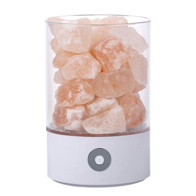 

UpperX USB Real Himalayas Salt Crystal Rock Lamp Good for Health Small Mineral Negative Ionic Stone Lava Salt Night Light