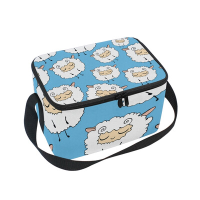 

ALAZA Lunch Box Sweet Furry Funny Dream Sheep Insulated Lunch Bag Large Cooler Tote Bagfor Men Women