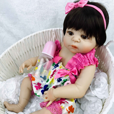 

57 cm Full Silicone Reborn Dolls Kids Playmate 23 Inch Realistic Baby Dolls For Sale Bebe Alive Reborn Toy Xmas Gifts For Boy