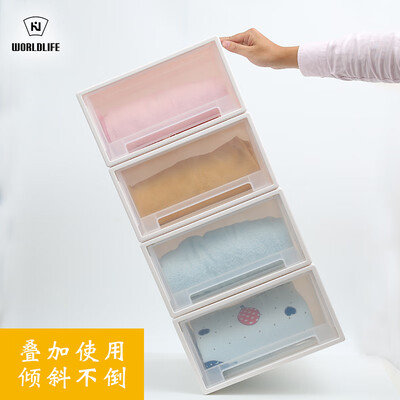 

And crafts Worldlife transparent plastic sandwich cabinet small childrens wardrobe storage box chest of drawers storage cabinet finishing storage box drawer storage cabinet white 1 Pack X-993
