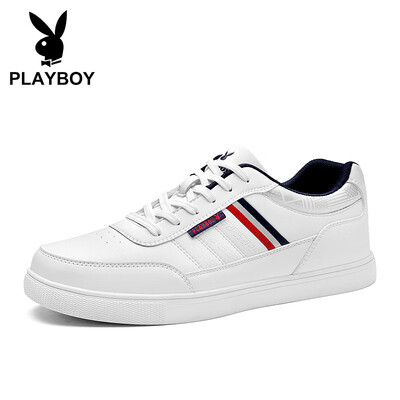 

Playboy PLAYBOY fashion sports casual shoes mens low-top tie wild DA75167 white dark blue 42