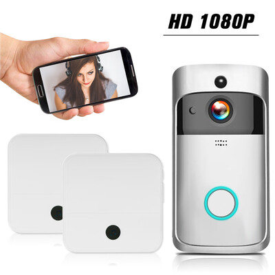 

WiFi Smart Wireless Security DoorBell Smart HD 1080P Visual Intercom Recording Video Door Phone Remote Home Monitoring Night Visio