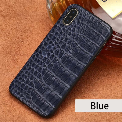 

Leather phone case iPhone5 6 7 8s plus protective shell natural crocodile skin abdomen full bag for x xs max xr phone case