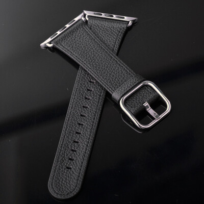 

Kebitt Leather Band for Apple Watch Series 4 3 2 1 38mm 42MM 40mm 44MM Replacement Watch Strap iWatch Band Steel Buckle