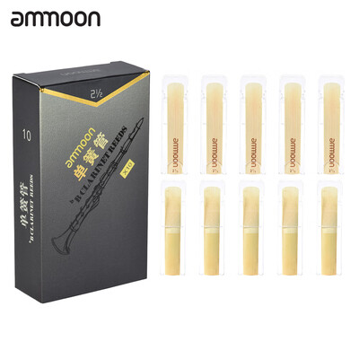 ammoon High Grade Bb Clarinet Bamboo Reeds Strength 20 10pcs Box