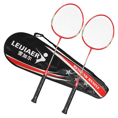 

2 Player Badminton Racket Set Indoor Outdoor Sports Students Training Practice Badminton Racquet with Cover Bag