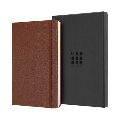 

MOLESKINE notebook gift box business office stationery meeting notebook leather series special edition hard surface large horizontal hand account brown 0701