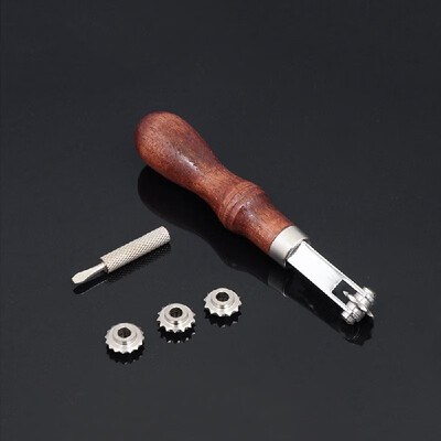 

4 in 1 Leathercraft Stictching Hole Tool Spacing Scriber Cloth Leather stitch Roller Rolling Pin DIY Leather Craft Tools