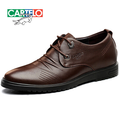 

Cartier crocodile CARTELO first layer cowhide straps comfortable non-slip driving increased mens business casual shoes men 10097 brown 39